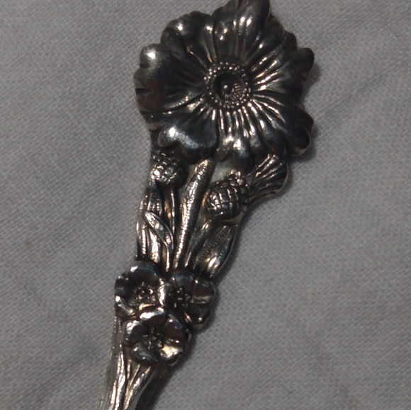 REED & BARTON STERLING SILVER OLIVE FORK HARLEQUIN - Picture 7 of 9